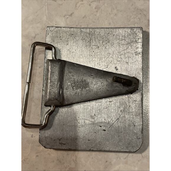 Vintage Belt Buckle American Flag Solid Pewter United States U.S.A. 2.75x2.25” - Picture 4 of 6